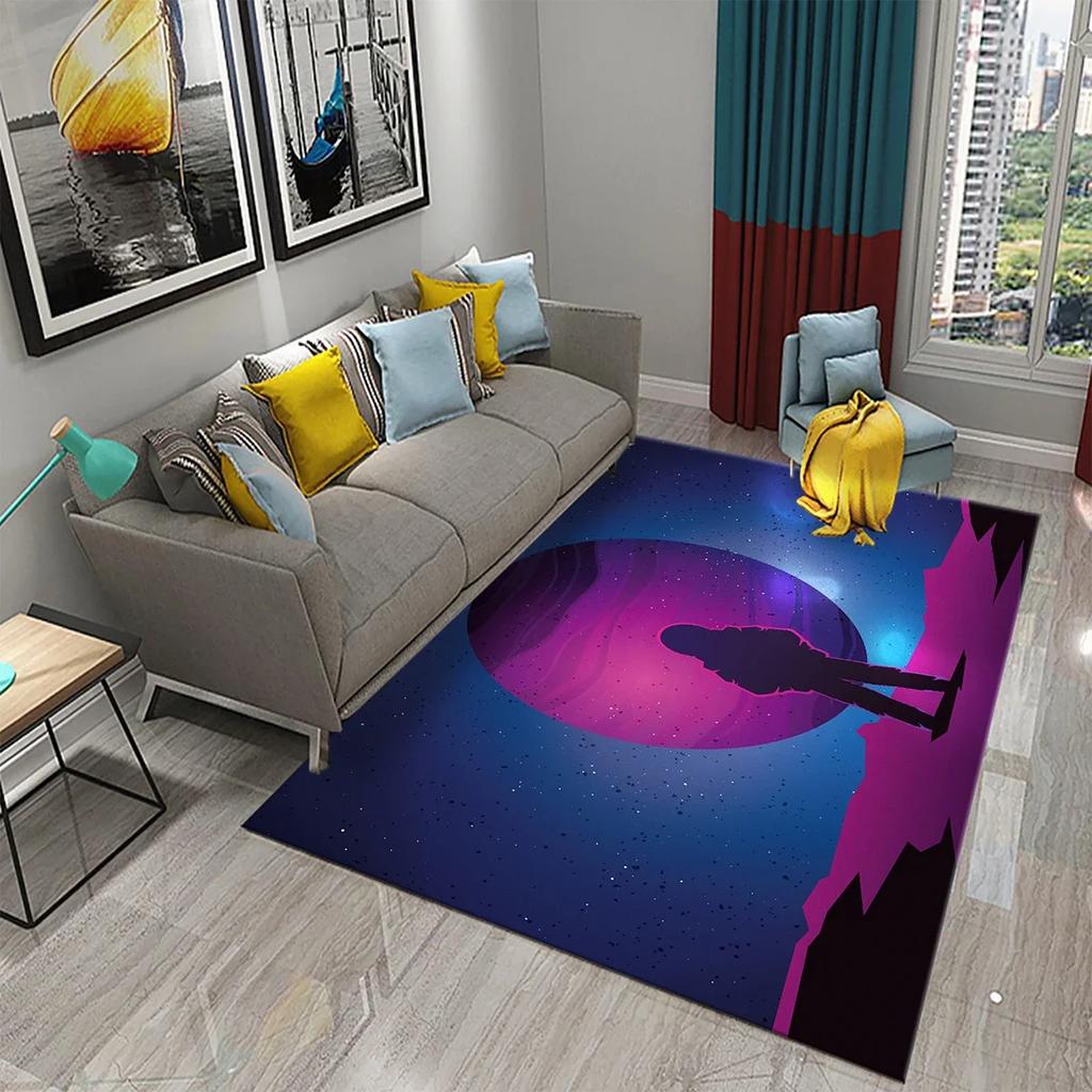 3D Background Stars Minimalist Carpet for Kitchen Living Room Bedroom Decor Floor Rug Toilet Bathroom Mat Doormat Mat Carpets