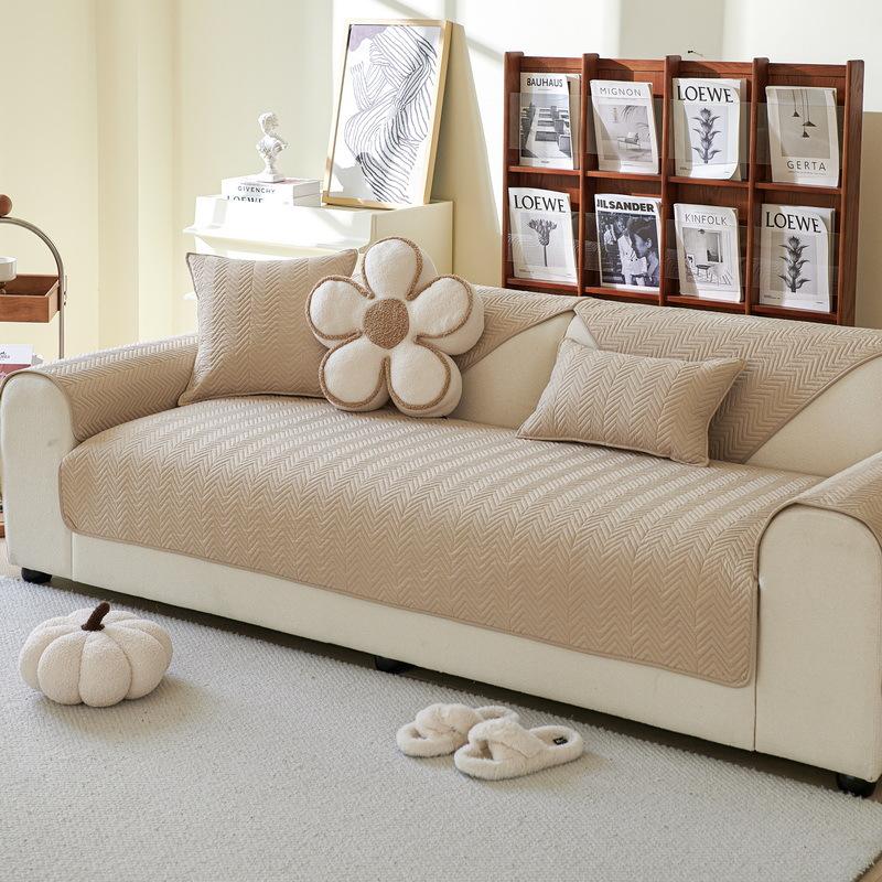 

Simple And Modern Four-Season Universal Sofa Cushion New Cover Cloth Towel Fixed Non-Slip Leather Sofa Cover Seat Cushion 70*70cm