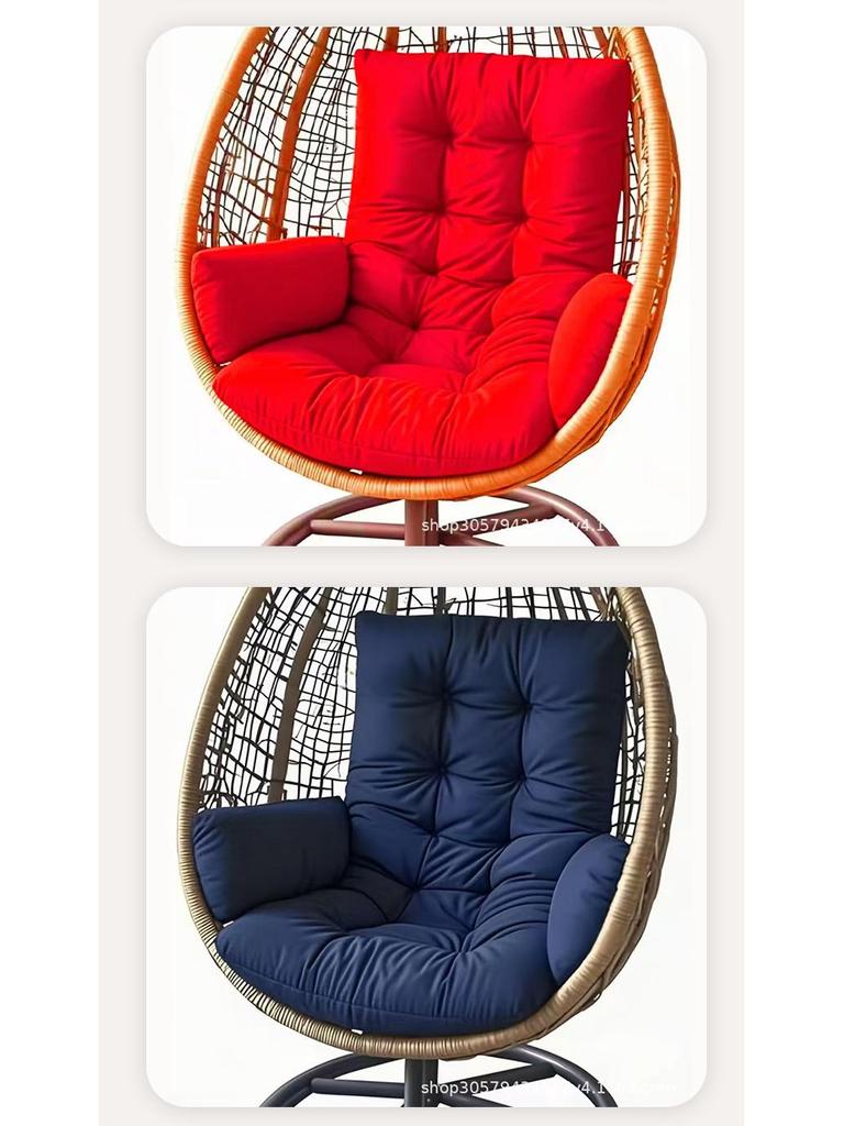 Thickened Hanging Basket Seat with Enlarged Backrest Cushion for Swing, Single Sofa, or Rocking Chair