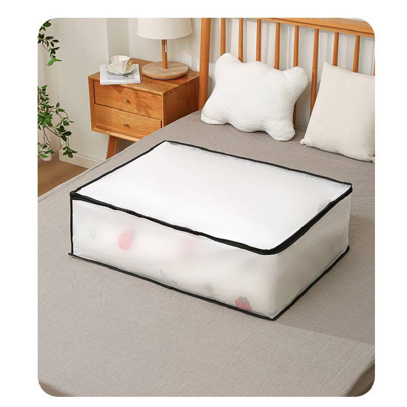 Peva Quilt Storage Bag With Waterproof Dustproof Multipurpose Organizer For Bedroom And Travel