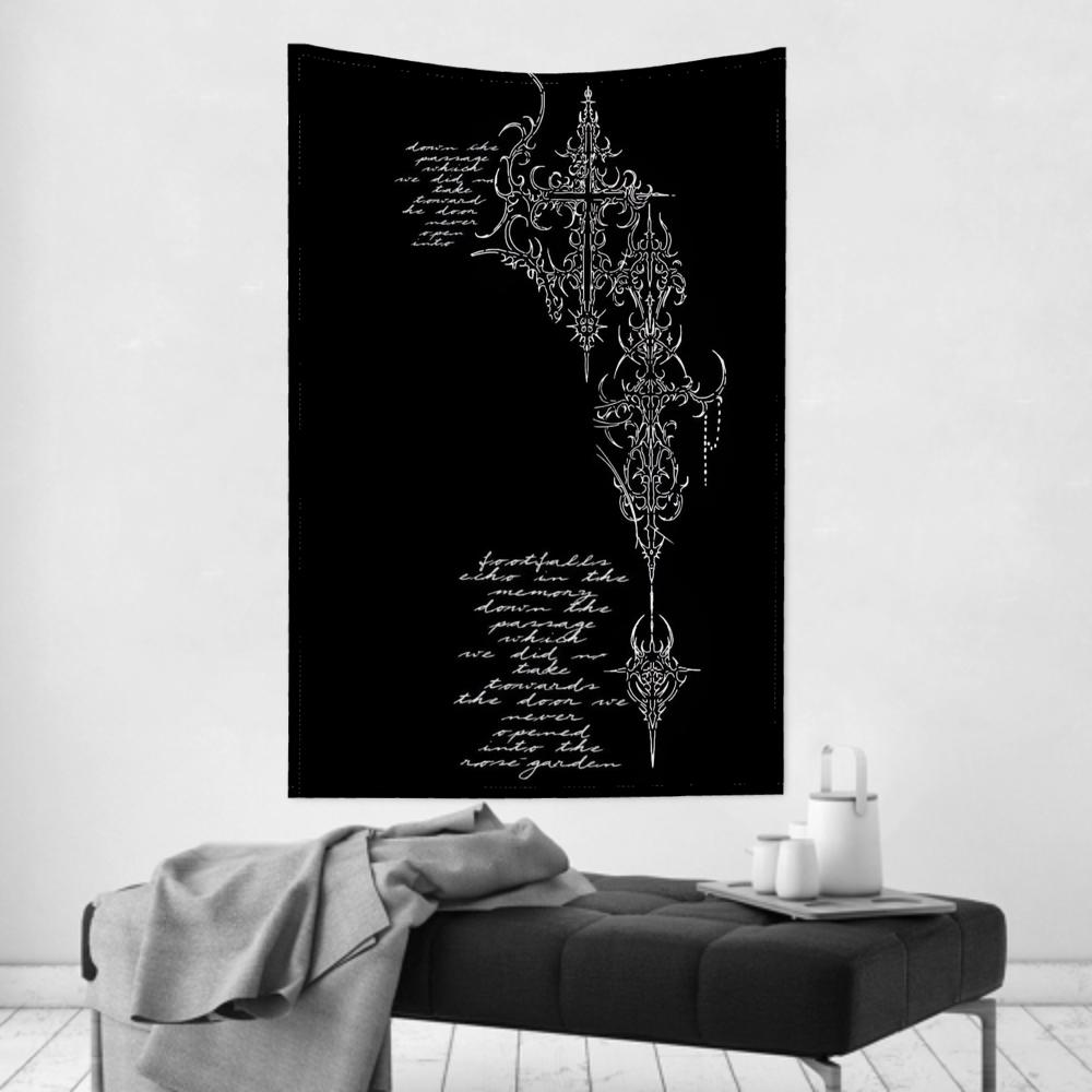 Sigilcore Spider Tattoo Dark Goth Tapestry Room Decor Wall Cloth Party Hanging Background Room Decor Baby Room