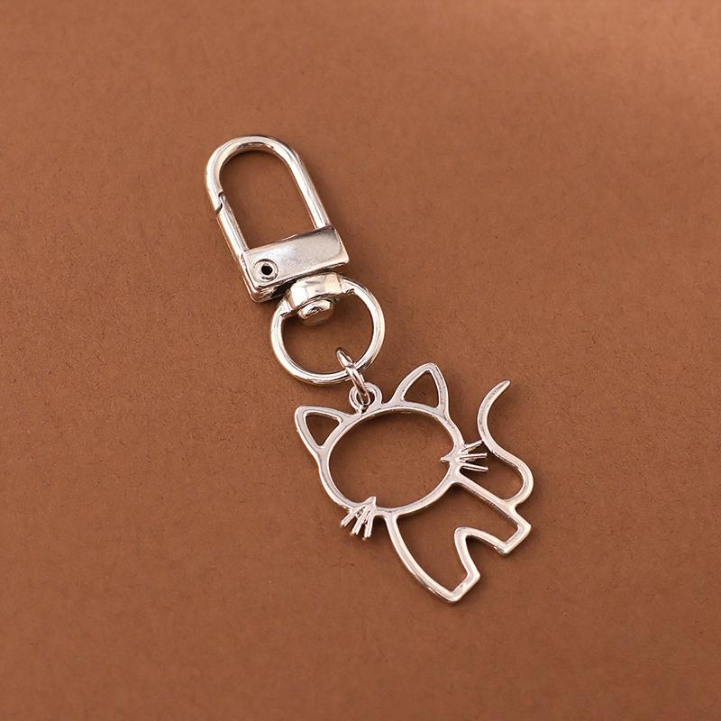 1PC Lobster Buckle Keychain Marker Alloy Creativity Cat Keychain Decoration DIY Gift Pendant Design Party