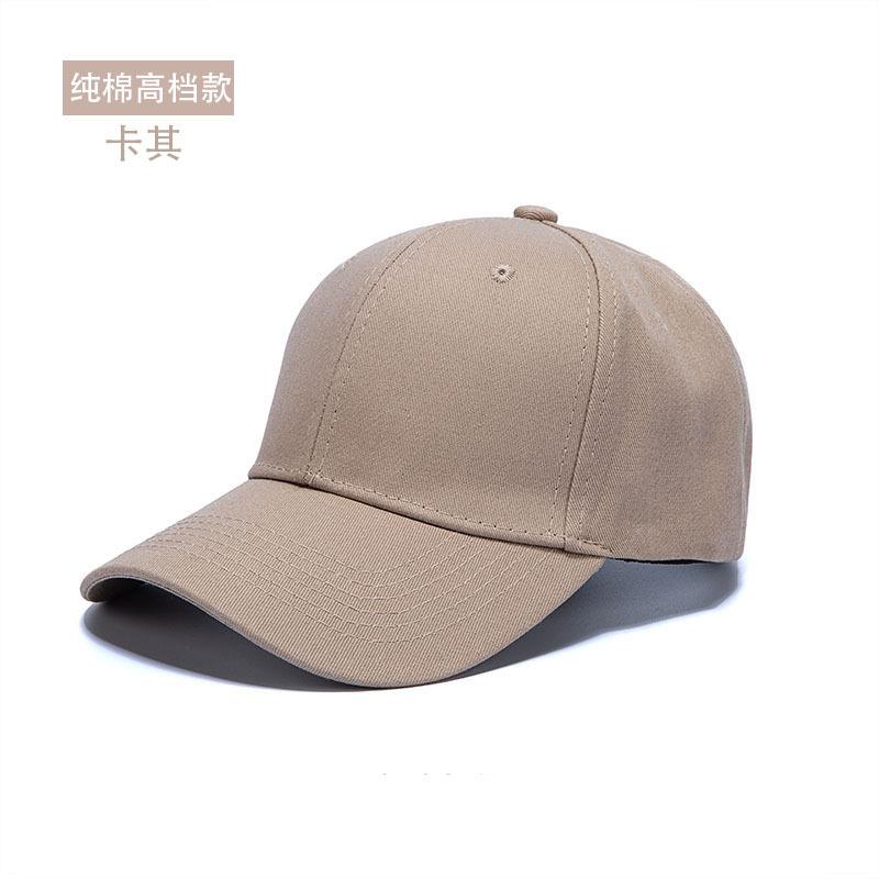 Direct High-End Cotton Baseball Cap Printable Embroidered Hard Top Six-Piece Light Plate Solid Color Cap Hat