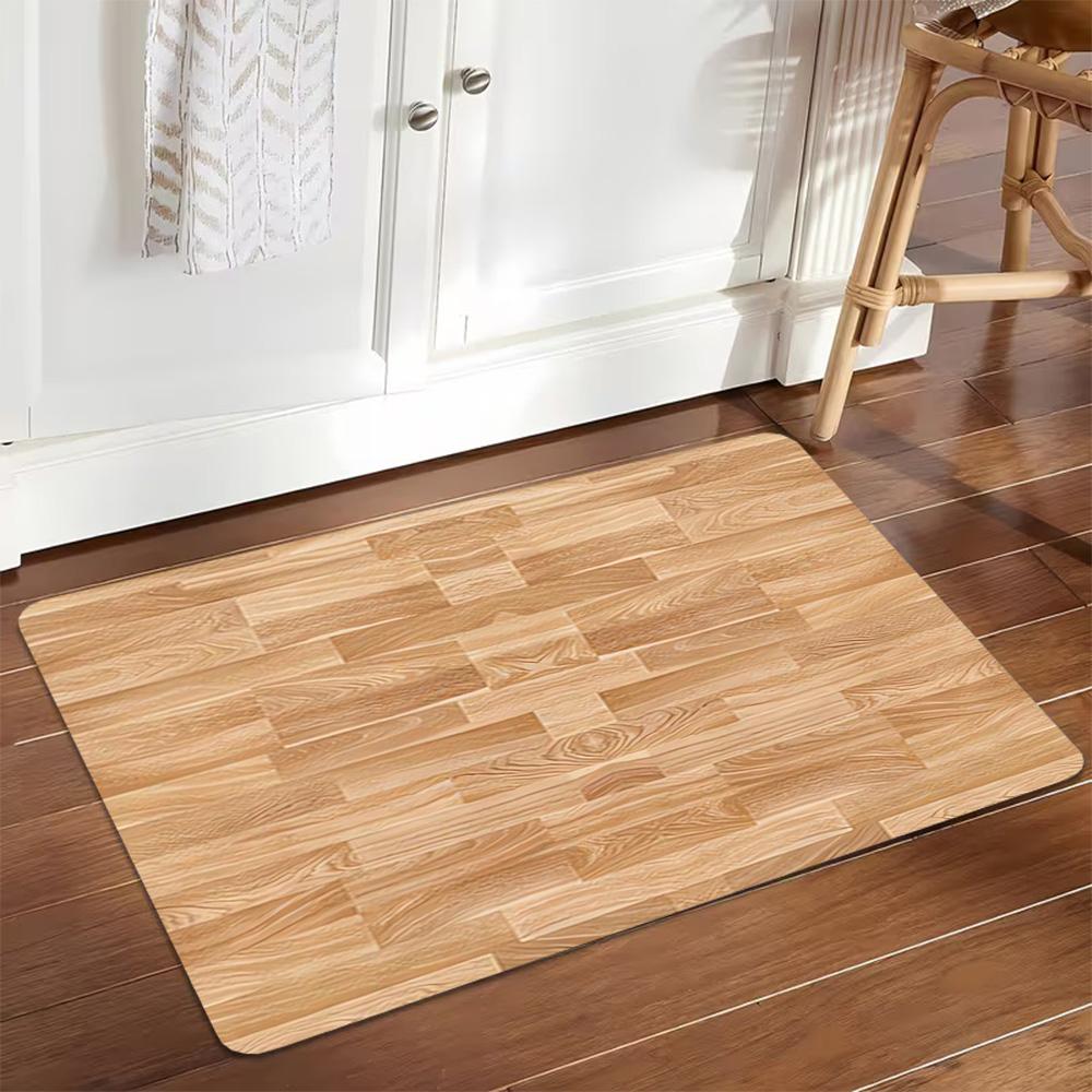 Wooden Wall Paneling Texture Decoration,Carpet,Living Room,Bedroom, Non-slip,Square rug