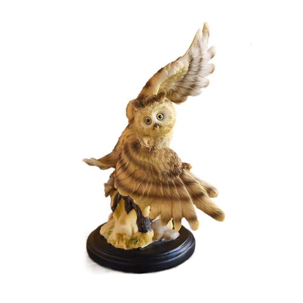 

Смола Статуэтка животного Водонепроницаемая Миниатюрная Фигурка Скульптура Поделки Украшение Сова Спальня Style 3