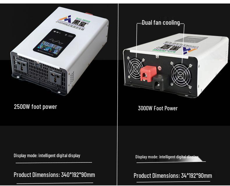 5000W High-Power Sine Wave Inverter: 12V-96V to 220V Customizable