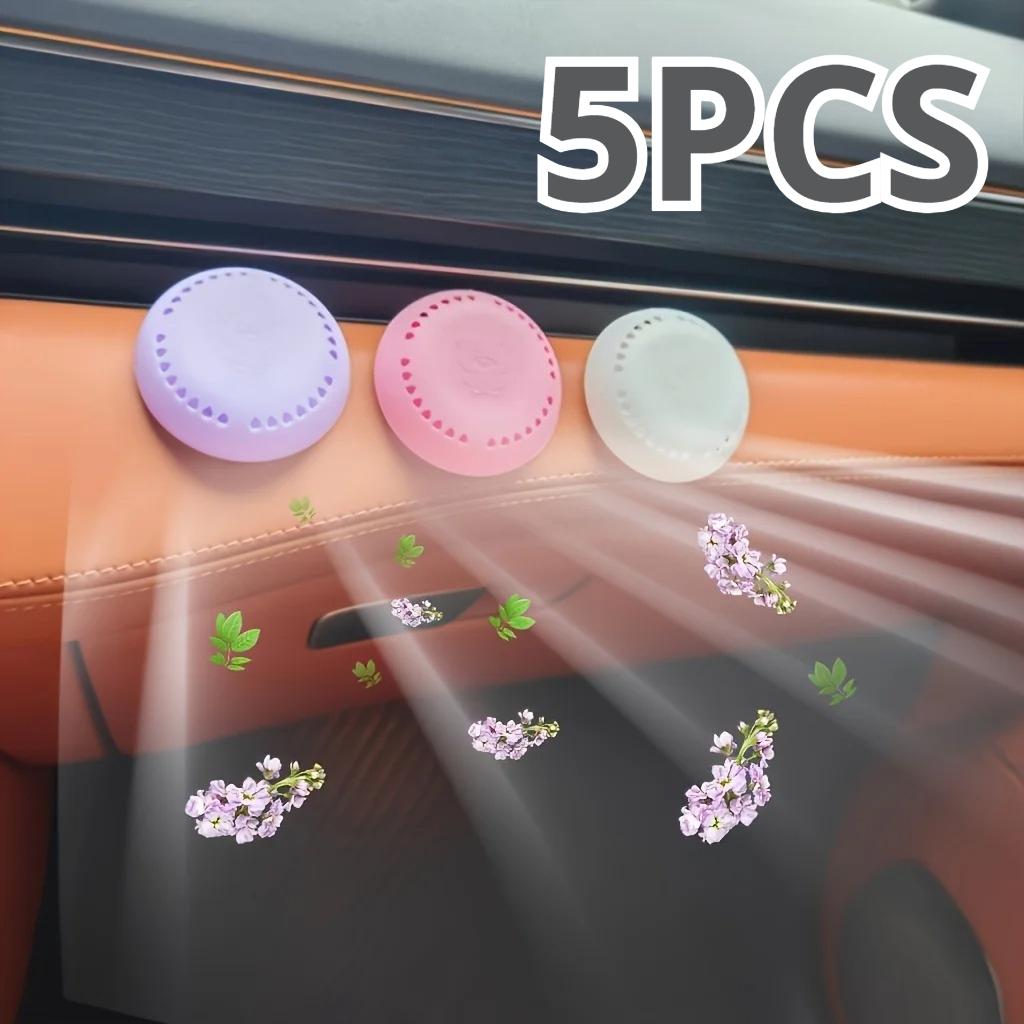 5pcs Cherry Blossom  Lavender Scented Air Freshener Tablets - Long-Lasting Odor Eliminator for Home Toilet Car Wardrobe