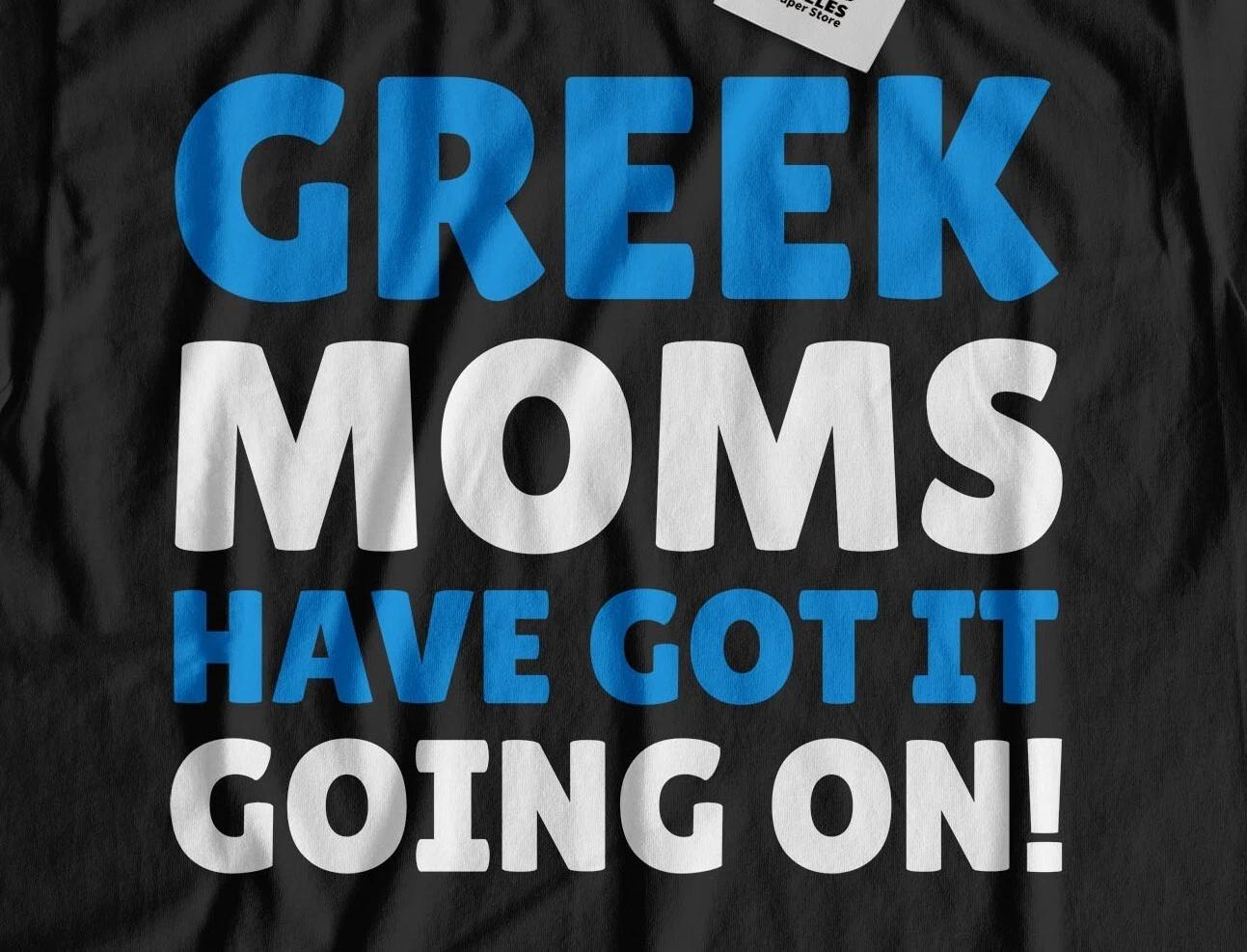 

Funny Greek Mom T-Shirt Greece Mothers Day Gifts XL