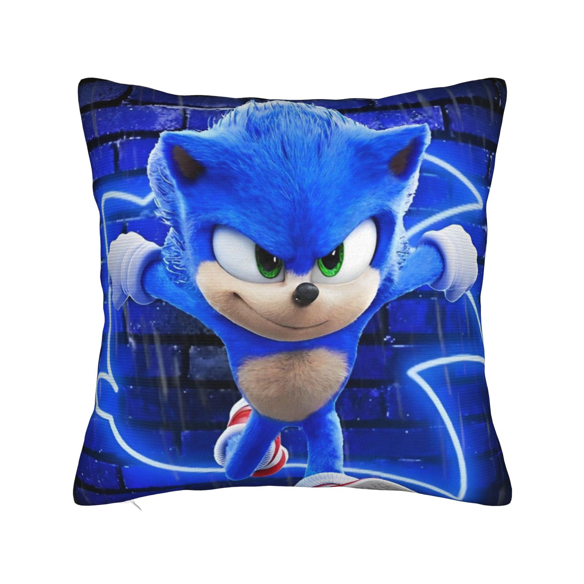 

Декоративні Наволочки Мультяшні S-Sonic Аксесуари Для Дому Подушка-Плед Чохол Квадратний Стиль Різні Розміри 12x12Inch