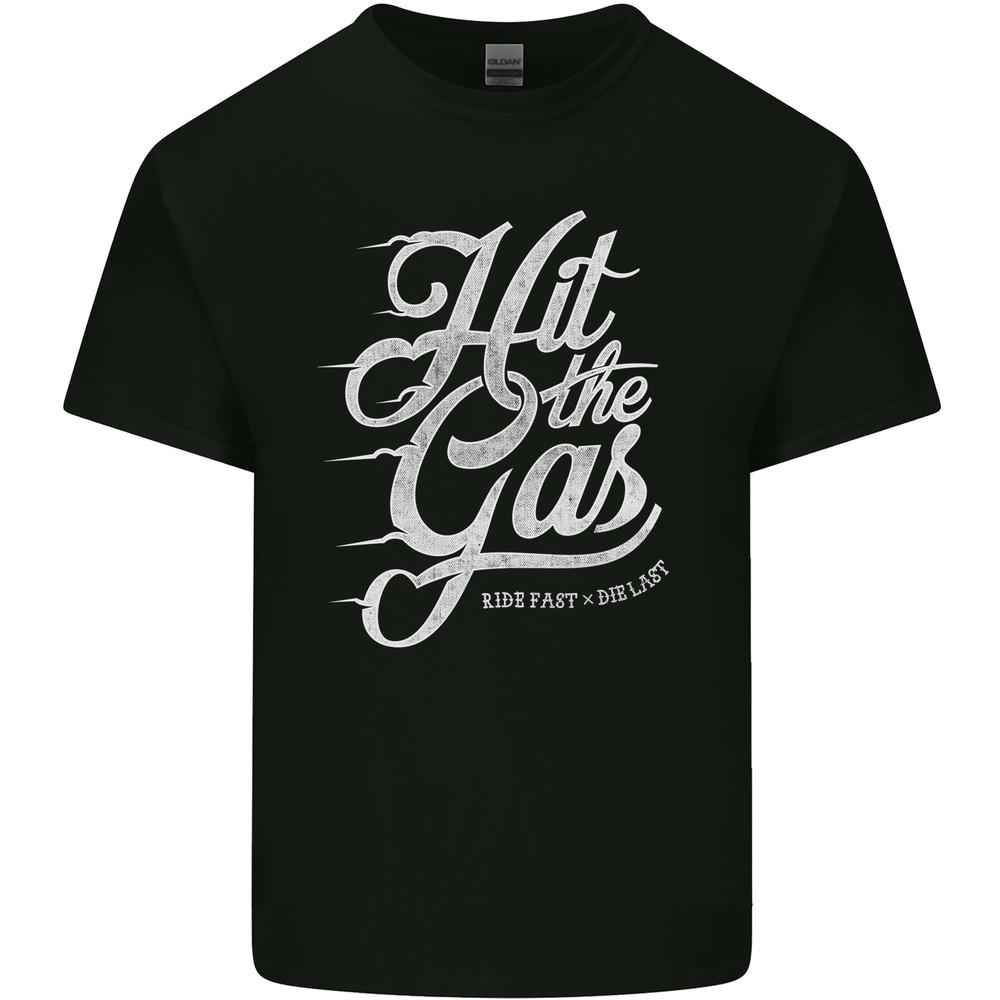 Hit the Gas Motorcycle Biker Car Enthusiast Mens Light Cotton T-Shirt Unisex T-Shirt S