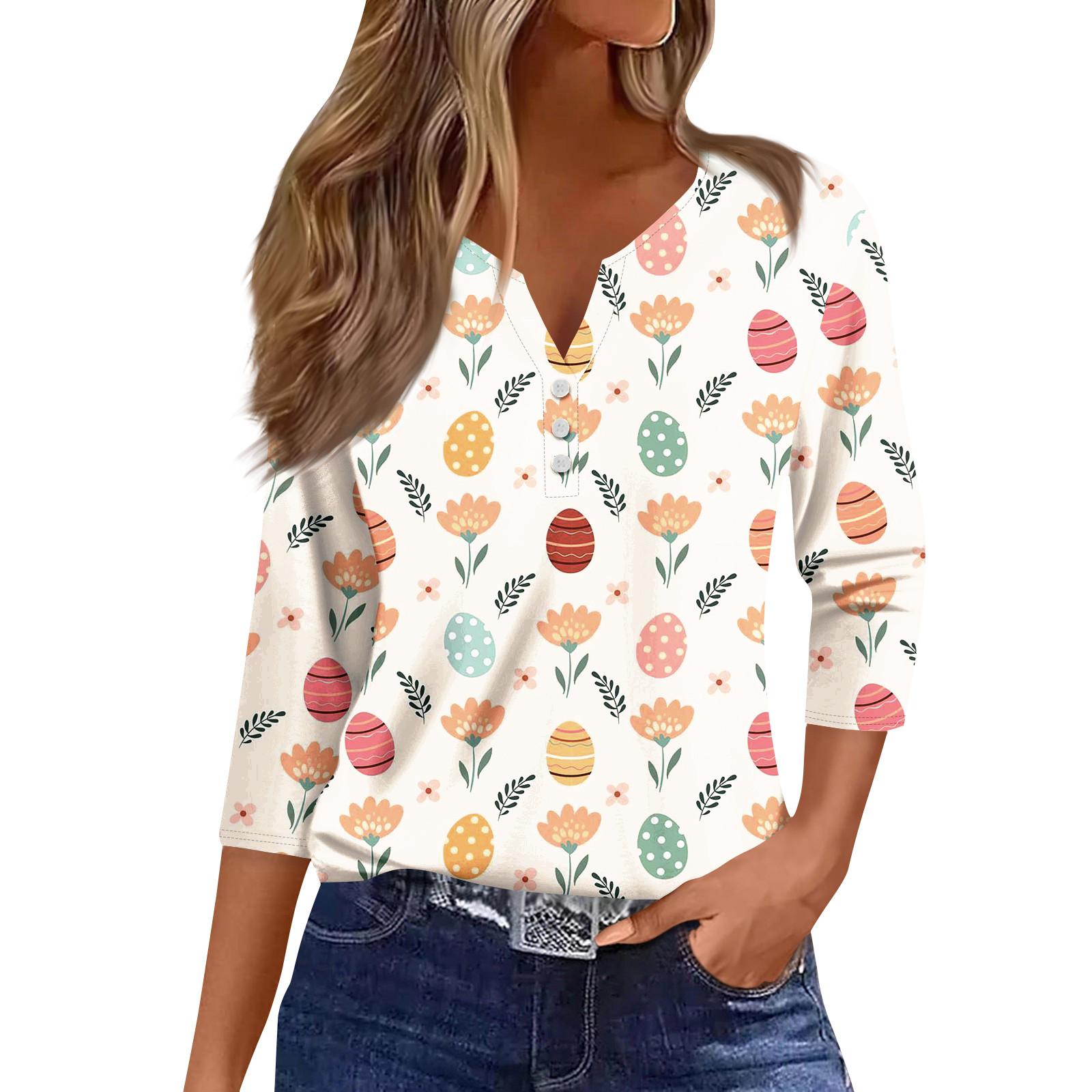 

Женская мода повседневный свитер с рукавом Seven Minute Popover с пасхальным принтом L бежевый