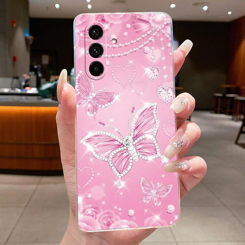 Case For Samsung Galaxy A37 5G Capa Protective Case For Samsung A57 5G Coque Funda Flower Butterfly Soft Silicon TPU Phone Cover