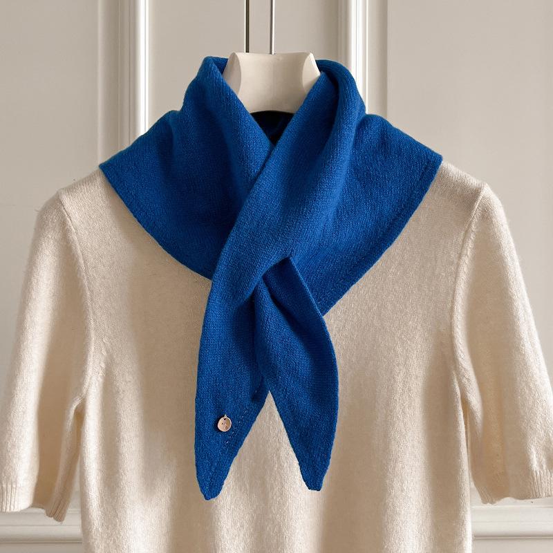 New Fashionable Soft Waxy Wool Small Scarf for Women All Match Neck Scarf Scarf Shawl High End Warm Scarf