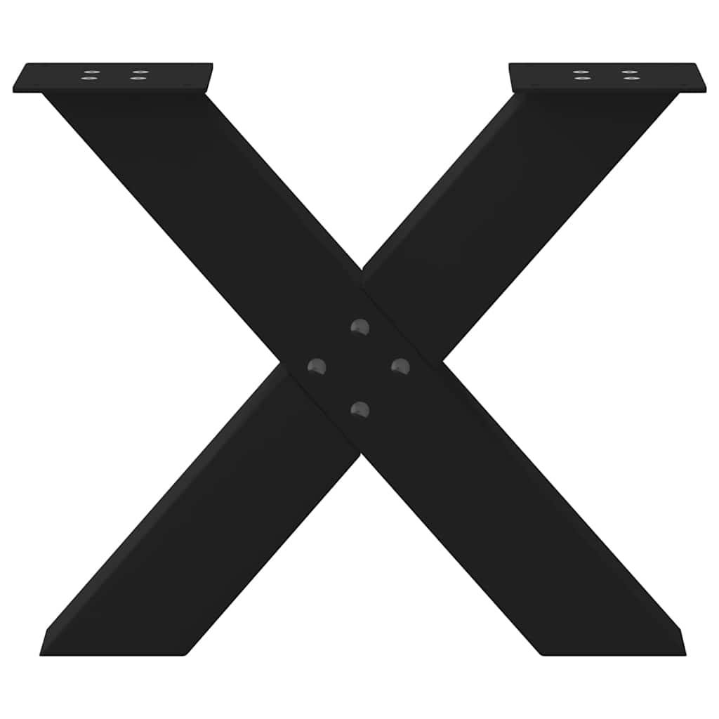 Vidaxl Nogi Do Stolika Kawowego W Kształcie Litery X 2 Szt Czarne Stal
