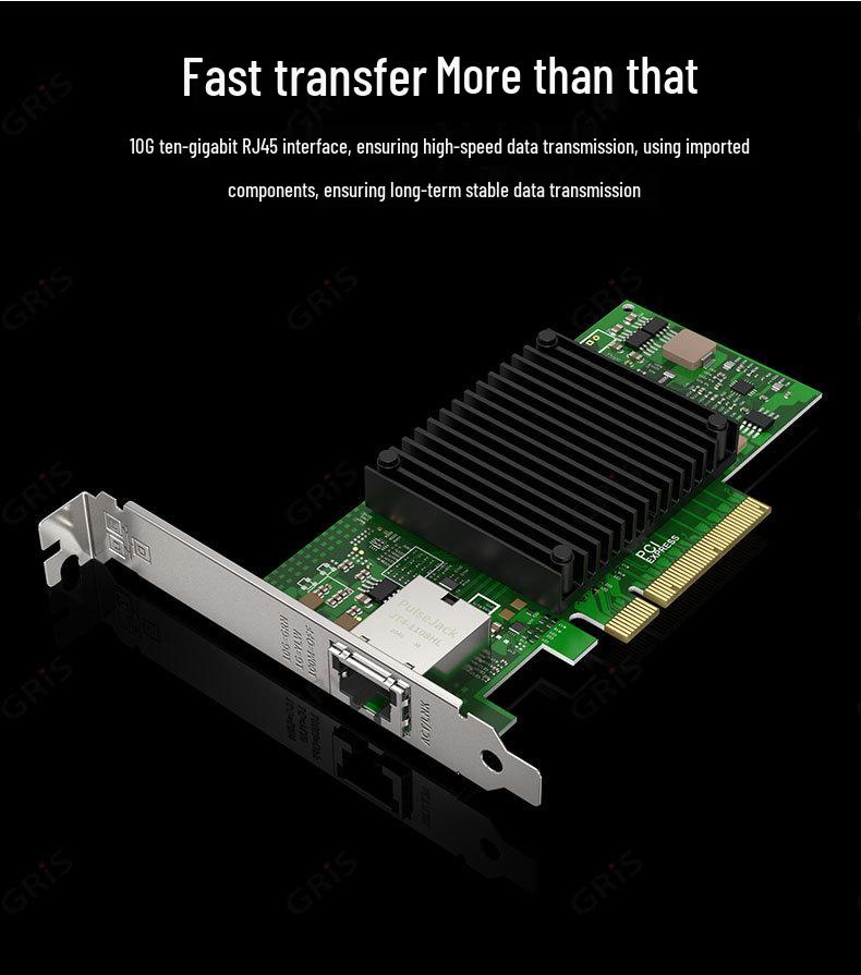 Realtek RTL8127 10 Gigabit PCI-E Network Card for Desktop Computer with RJ45