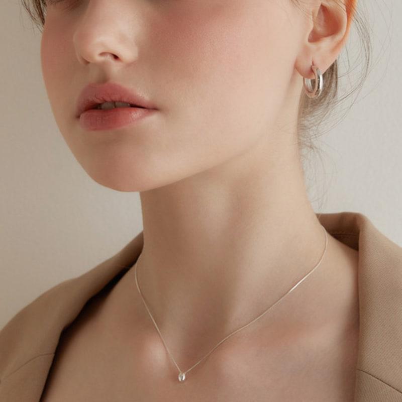 TATIANA (925 Silver) Egg Ornament Necklace NZ2130