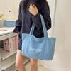 Large-capacity denim bag, fashionable, simple, lightweight, trendy handbag, literary and lazy, one-shoulder underarm bag for women