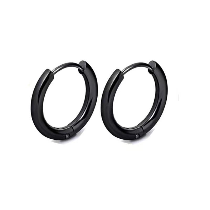 Stainless Steel Electroplated European & American Fashion Round Wire Earrings