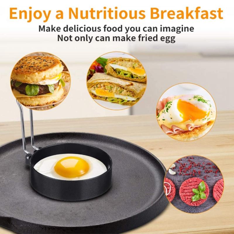 Round Egg Pancake Maker MoldNon Stick Circle Shaper Mold Kitchen Cooking Tool For Frying Mcmuffin Or Shaping Eggs