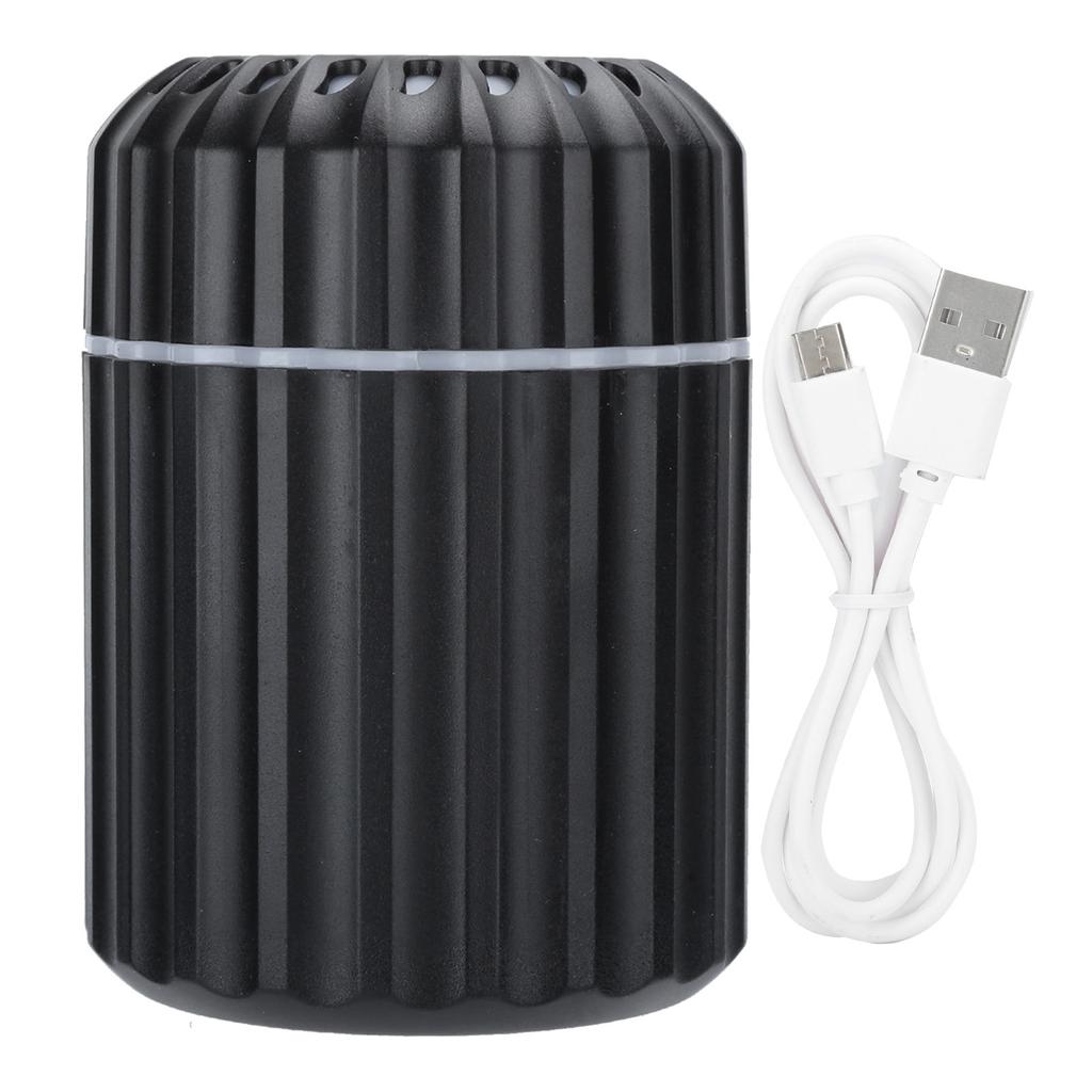Portable Mini Humidifier 200ml Large Capacity USB Powered Mute Humidification for Home OfficeBlack
