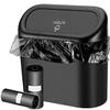 Leak-proof and Compact Mini Car Trash Can with Secure Lid - Complete Auto Accessory Set for Clean and Tidy Vehicles
