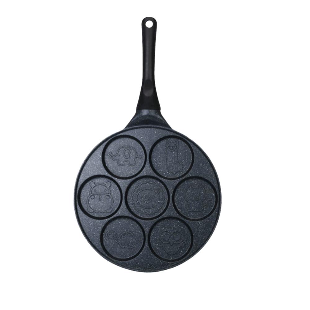 7 Hole Animal Pancake Pan Aluminum Alloy Egg Burger Mold Fun Flat Skillet  Home Kitchen