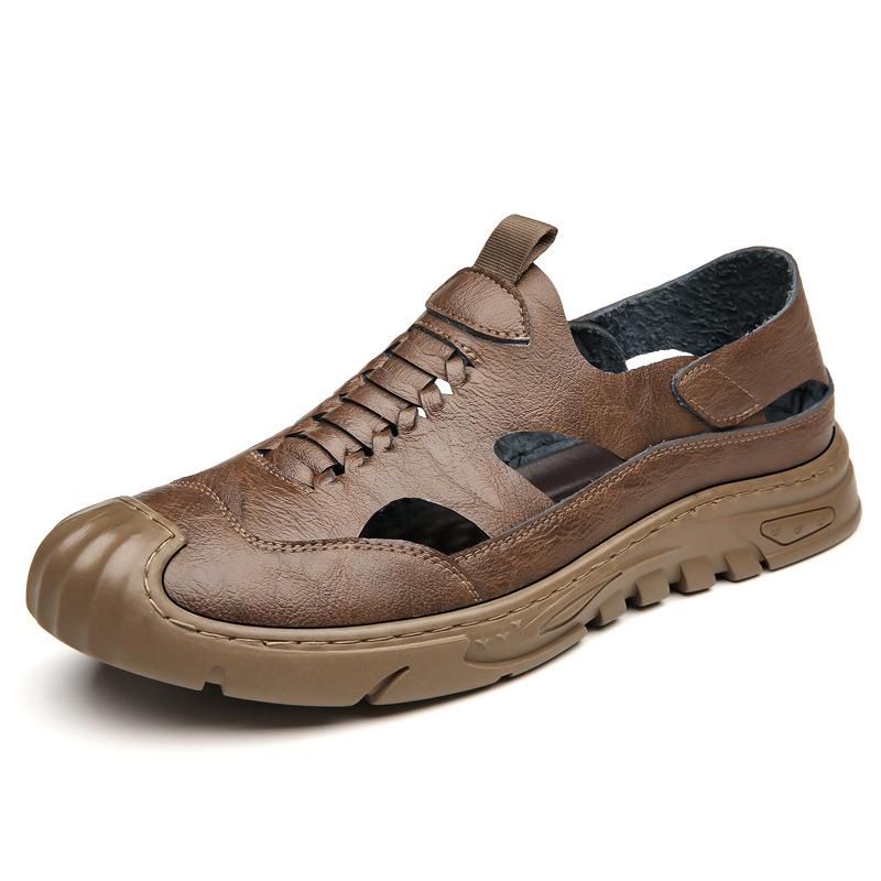 Fashion Low-top Summer New Men's Outdoor Shoes Male Sport Casual Fashion Breathable Leather Sandals Man Solid Color Designer Sandal Man