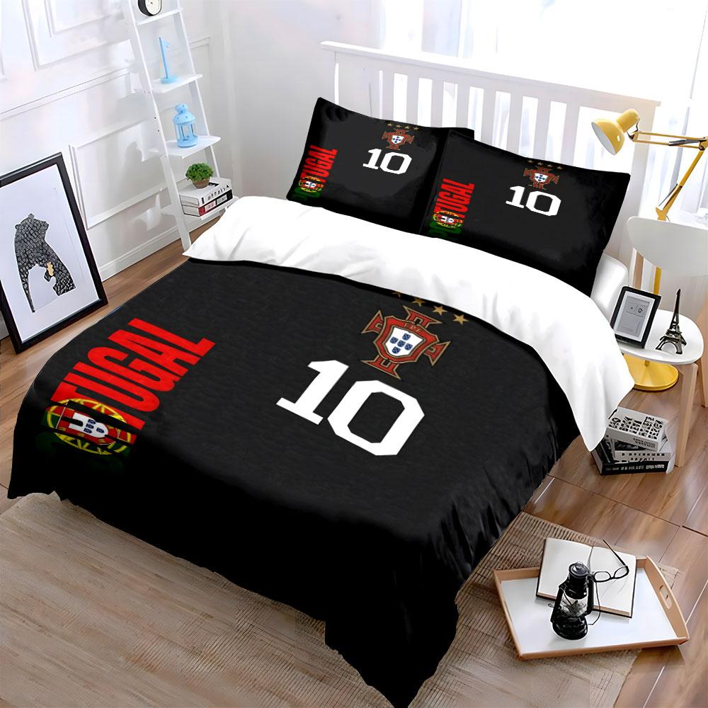 Portugal emblem and "10". Bedding sets Duvet cover sets Duvet covers Pillowcases(1*Duvet Cover 2*Pillowcases without duvet insert)