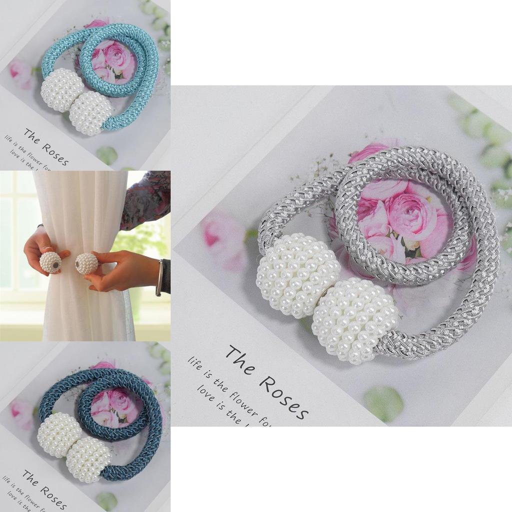 Elegant Magnetic Curtain Tiebacks With Braided Ball Buckle For Stylish Drapery