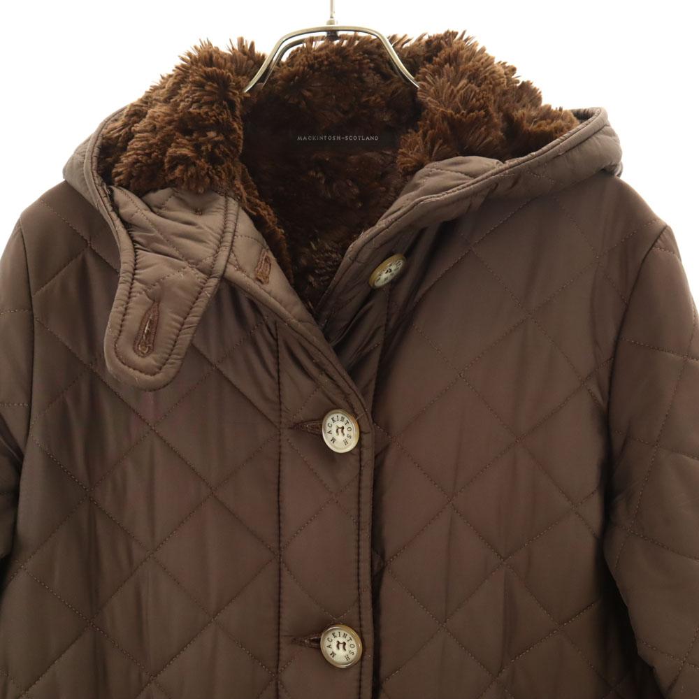 Mackintosh Made in Scotland Quilted coat 36 Faux fur lining and padding Women Used