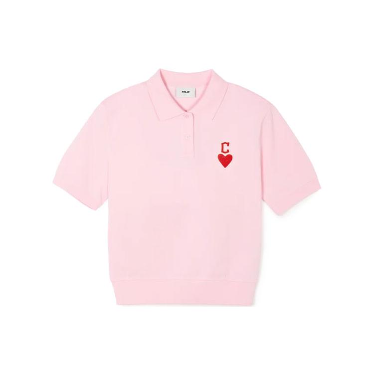 New MLB Polo Shirts Women's Pink 3FPQH0243-45PKL