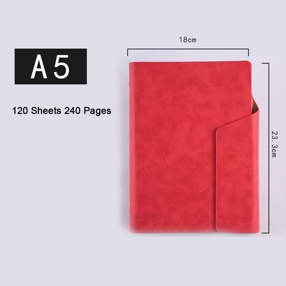 (Logo kann eingraviert werden) A5 Leder Studentennotizbuch mit Schnalle, verdicktes Tagebuch, Business Loseblattblock, Reisetagebuch, austauschbare Innenseiten