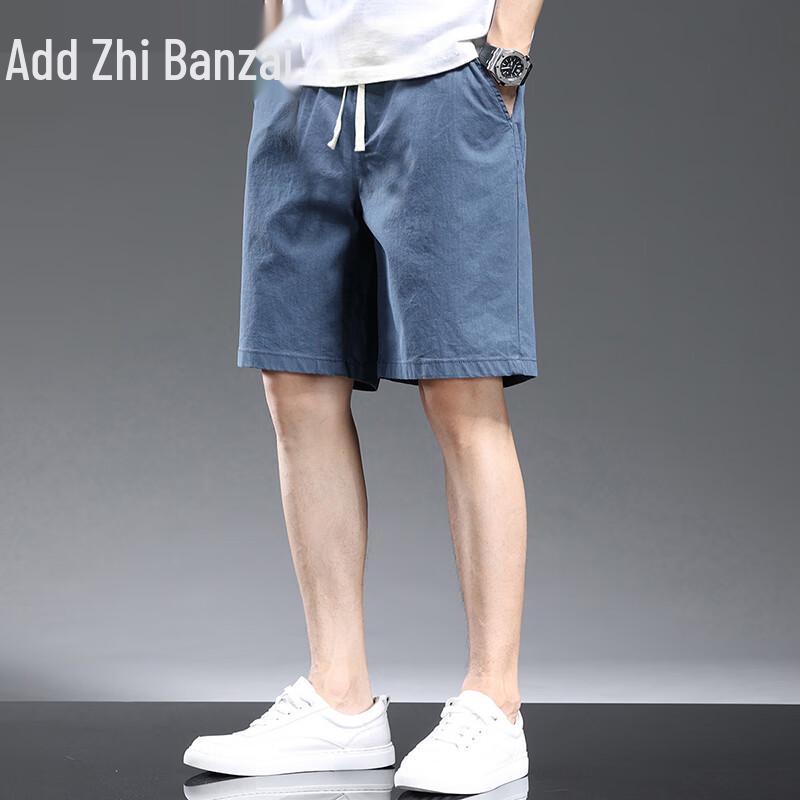 

Zengzhi Men s Summer Thin Loose Straight Casual Capri Shorts M