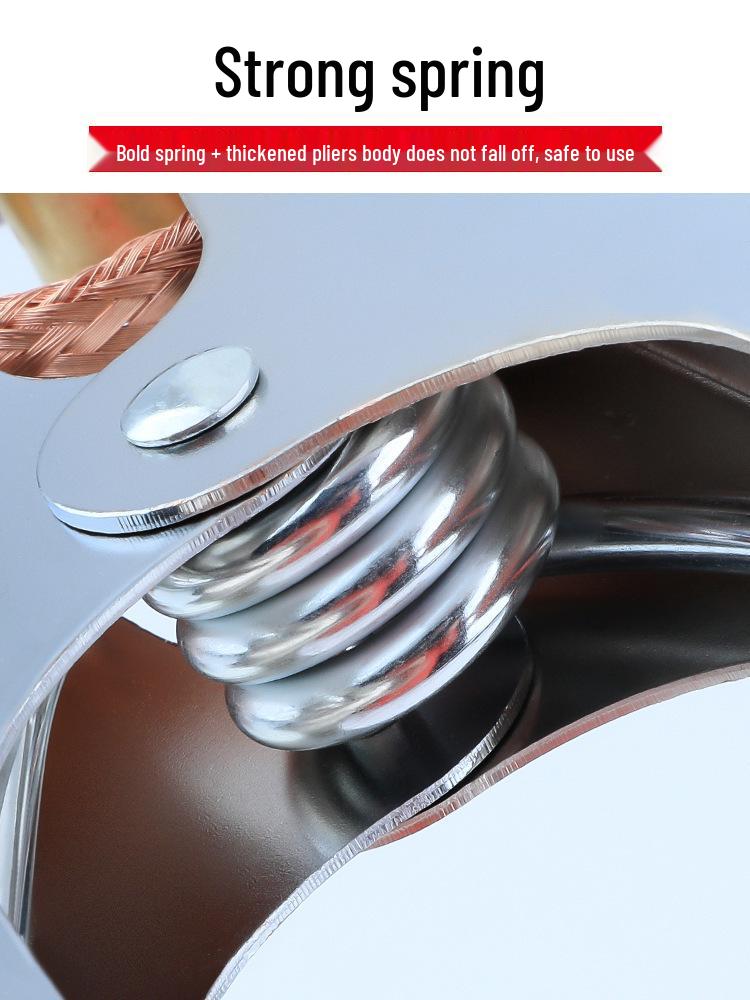 Pure Copper Electric Welding Ground Clamp - Thickened Welding Pliers and Handle for Argon Arc Welding Machine Grounding Accessories.