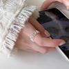 Elegant Black Agate Sterling Silver Women's Ring - Retro Design, Colorfast, Light Luxury Jewelry.