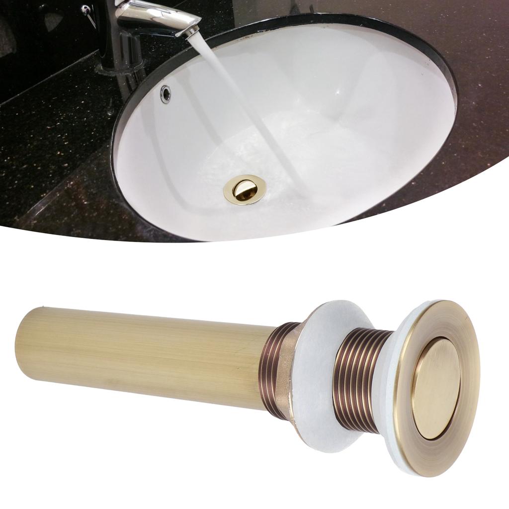 Sink Drain NonOverflow AntiClog Bathroom Wash Basin Drainer Stopper Accessory Antique(Flap Without Hole )