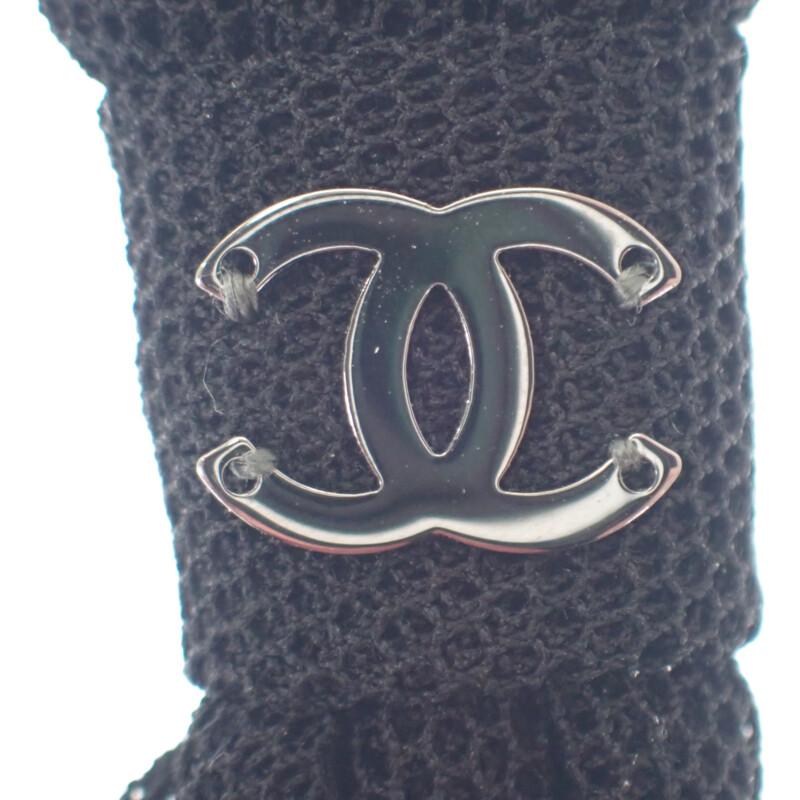 Chanel Hair Accessory black/Silver straw/Rhinestone Women