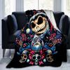 1pc Christmas Skeleton Design Blanket  Seasonal Home Decorative Throw for Couch, or Car Seat Cover,Living Room, Travel, Camping, Car Blankets