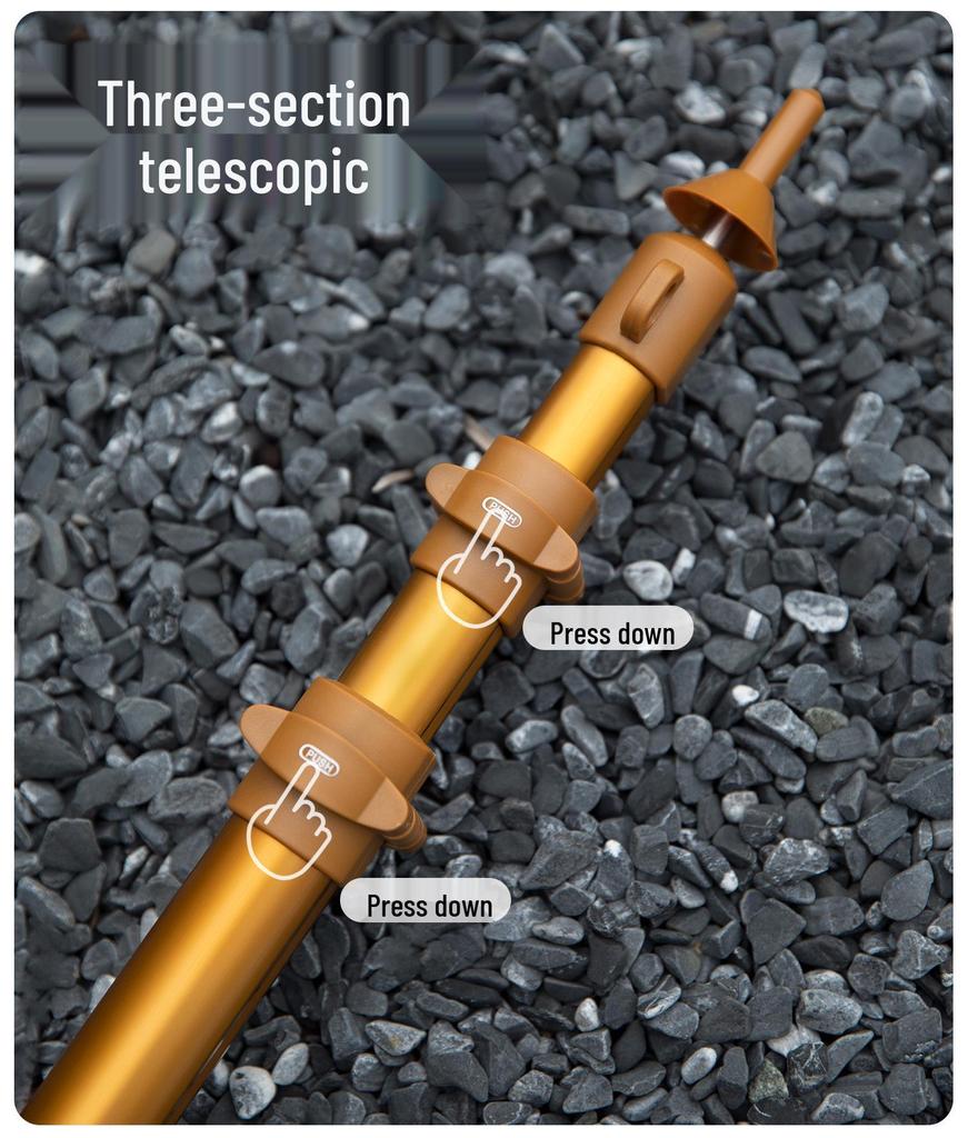 Lightweight Aluminum Telescopic Tent Pole for Outdoor Camping