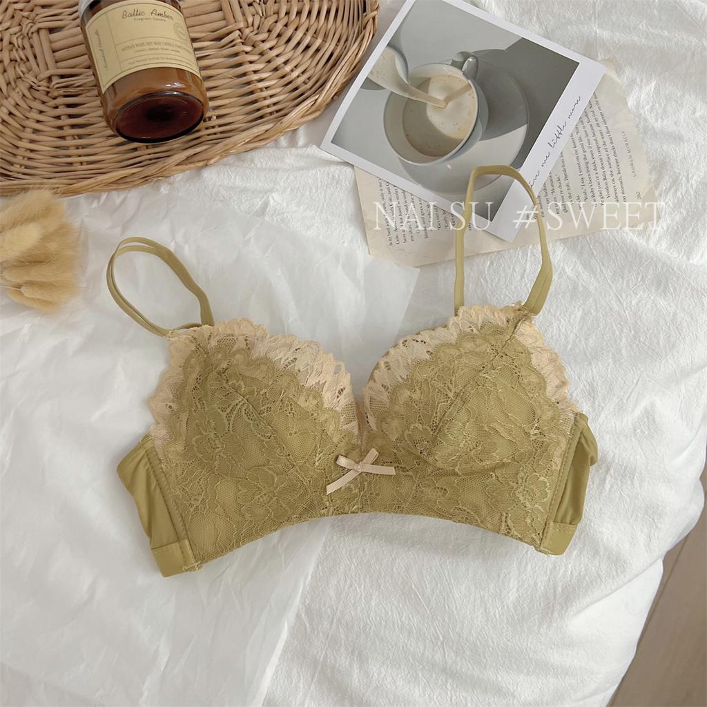 Girl Summer Sexy Lace Small Breast Gathers To Show Big No Underwire To Collect Pair Breast To Prevent Droop Underwear
