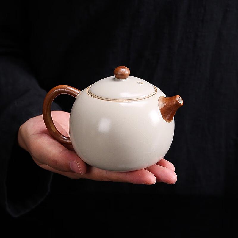 Shixun High-End Ru Kiln Crackle Glaze Ceramic Tea Set