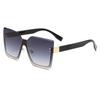 Women's Large Frame Frameless Sunglasses with UV Protection - Celebrity Style