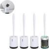 Silikon-Toilettenbürste und Halter, Badezimmer-Toilettenbürstenhalter-Set, Silikon-Toilettenreinigungsbürsten-Kit mit weichen Borsten