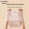 Odelia Women's High-Waist Lace Antibacterial Silk Gusset Briefs