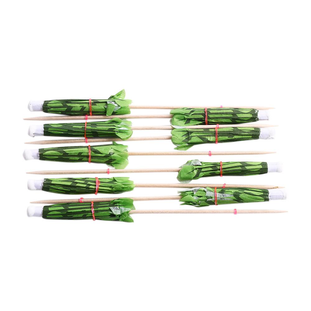 Palm Tree Toothpick Hawaii Disposable Appetizers Picks Fancy Sticks Cocktail Skewer Paper Umbrella