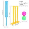 Set da Cricket per Bambini Mazza da Cricket in Plastica con 2 Palline e Stumps Gioco Sportivo per il Cortile Gioco da Tavolo Interattivo Facile da Giocare