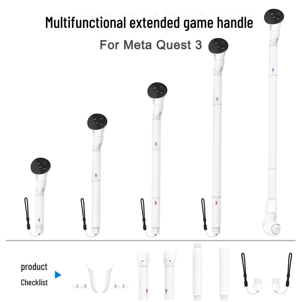 Meta Quest 3 Extended Handle Lightsaber & Golf Controller (4-Pack)
