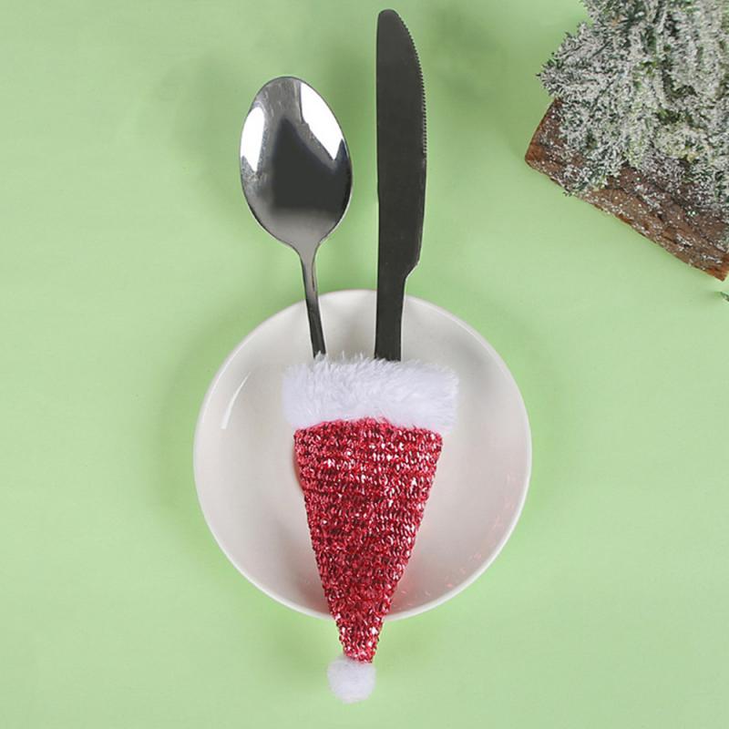 Flitrový obal na nůž a vidličku Stolní dekorace Sváteční párty Domácí potřeby Stolní obal na nůž a vidličku Vánoce Vánoční vidlička