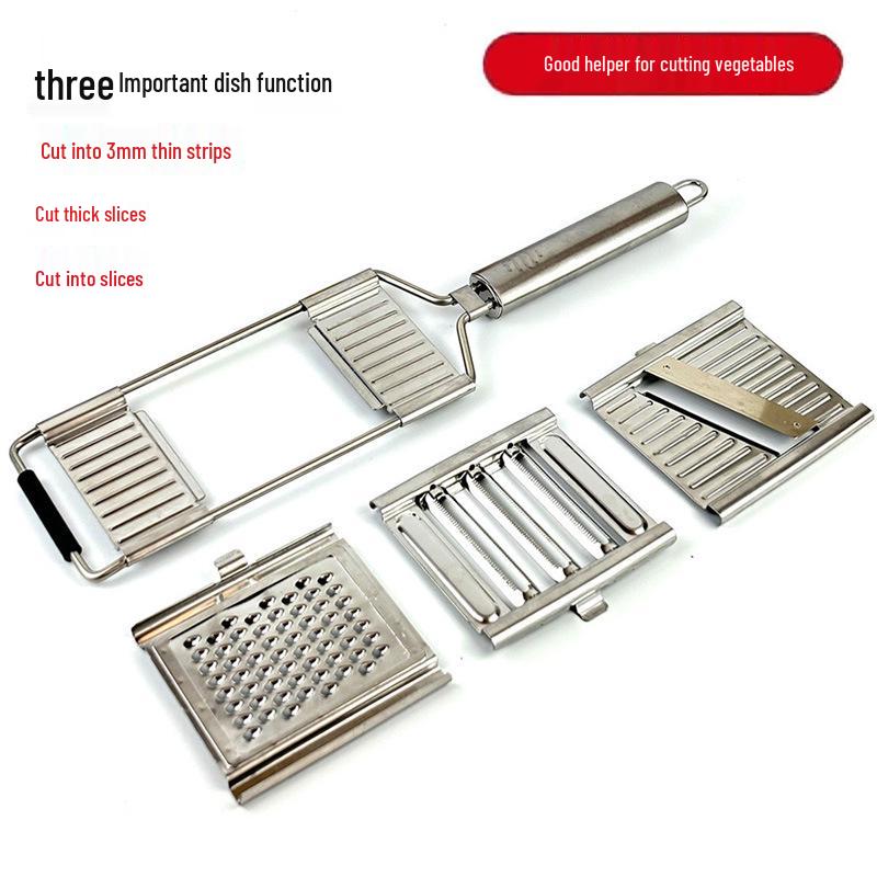 Multifunctional Manual Vegetable Cutter & Stainless Steel Grater for Potatoes and More