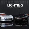 1/24 Benz AMG Alloy Model Car with Sound and Light Feedback Sports Car Model Table Decoration Suitable for Boys As A Gift